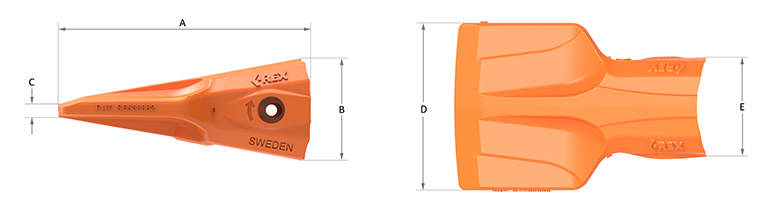 C-REX Excavator tooth FE Duo View_72