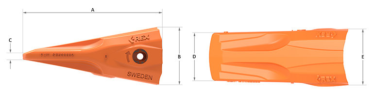 C-REX Excavator tooth GPE Duo View_72