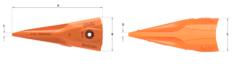 C-REX Excavator tooth VE Duo View_72