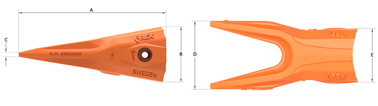 C-REX Excavator tooth WE Duo View_72
