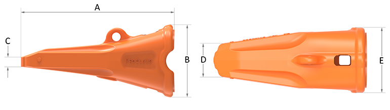 ProClaws Excavator tooth PE Duo View_72