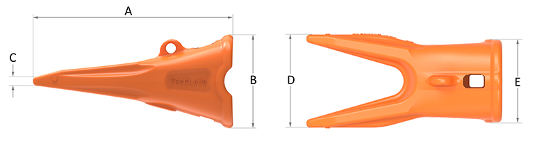 ProClaws Excavator tooth WE Duo View_72