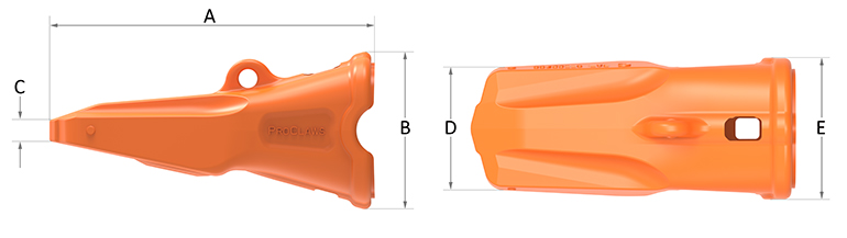 ProClaws Wheel loader tooth AL Duo View_72